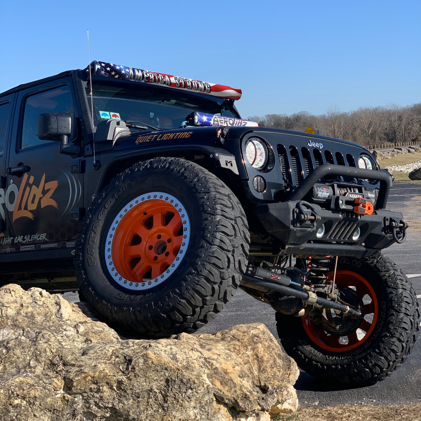 America Strong Insert On Jeep