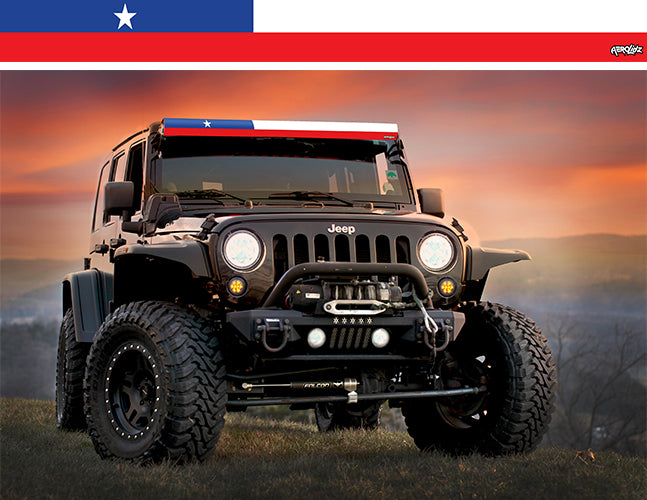 Chile Flag Light Bar Insert