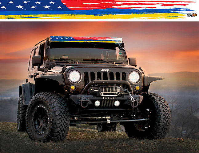 USA Ukrainian Flag