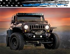 Graphic InsertZ | Modern Tattered Thin Line US Flags