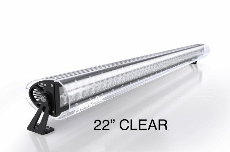 Aerolidz Light Bar Cover - 20” 22” - Clear - Dual Row