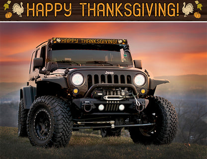 Thanksgiving Light Bar Insert