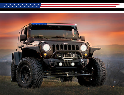 American Flag Insert On Jeep