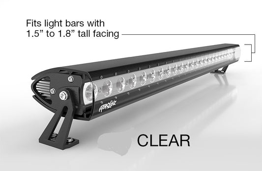 Aerolidz Light Bar Cover - 30" - Clear - Single Row